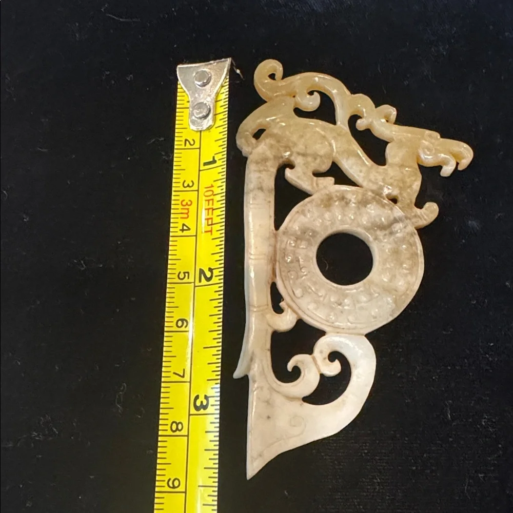 Beautiful Carved Hard Stone Dragon Plaque - Picture 9 of 10